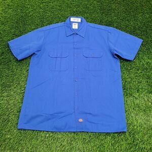 Vintage DICKIES Button Shirt Large 24x31 Baggy Y2K